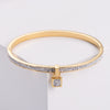 lock charm bangle bracelet